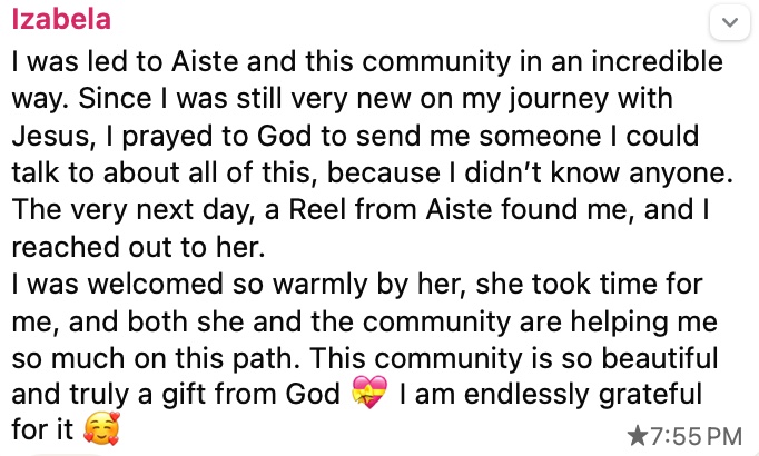 Community testimony