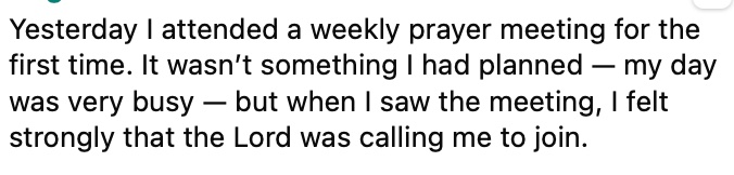 Prayer meeting 1